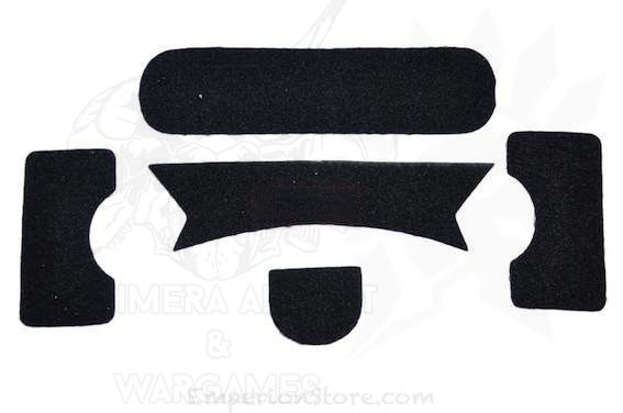 Set de velcros V2 para casco Fast PJ FMA - Negro
