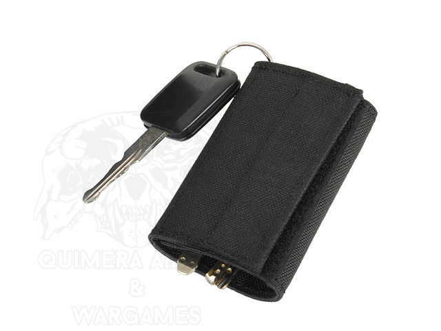 8 Fields Porta llaves de cordura Negro