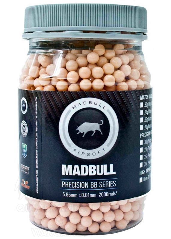 0.20gr bola trazadora 2000bbs Madbull - Rojo