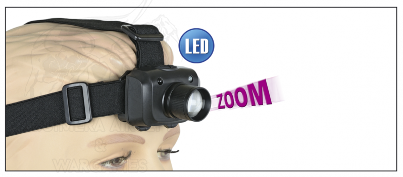 Frontal luz 3W Zoom 3 funciones Albainox