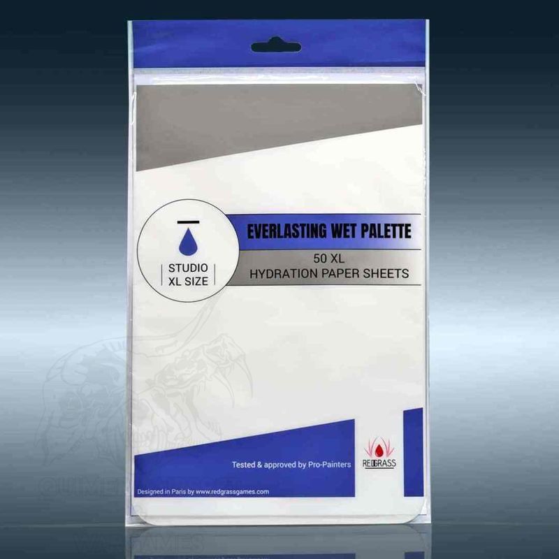 Redgrass 50 hojas papel hidratación para paleta húmeda Studio XL.