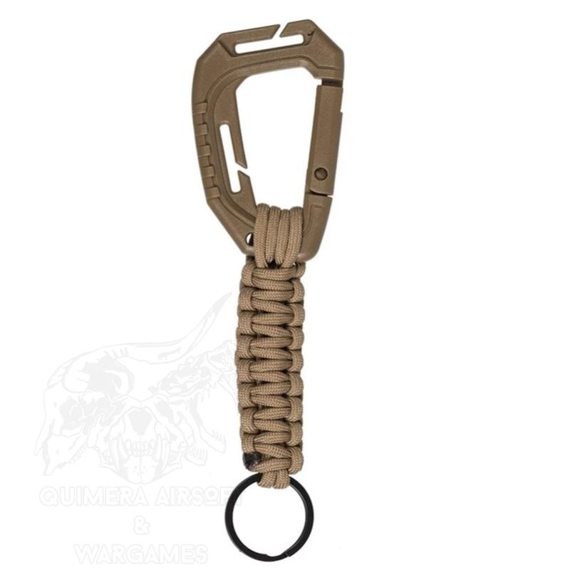 Llavero de paracord con mosqueton - Tan