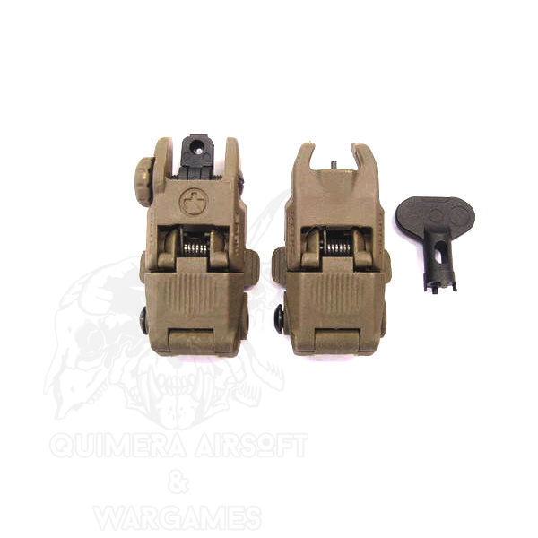 Set de alzas abatibles tipo Magpul Big Dragon - Tan