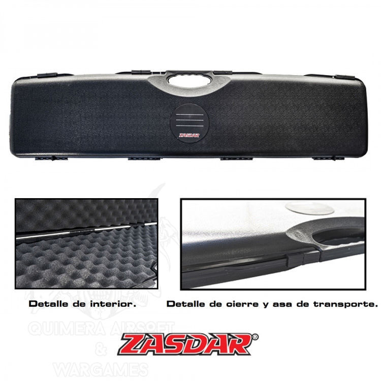 Alternative view of Maleta rigida para rifle 1100x240x70mm Zasdar - Negro
