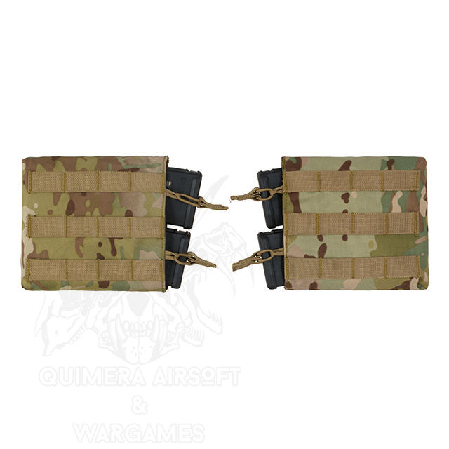8 Fields Set de 2 Pouches horizontales dobles para cargadores 5.56 - Multicam