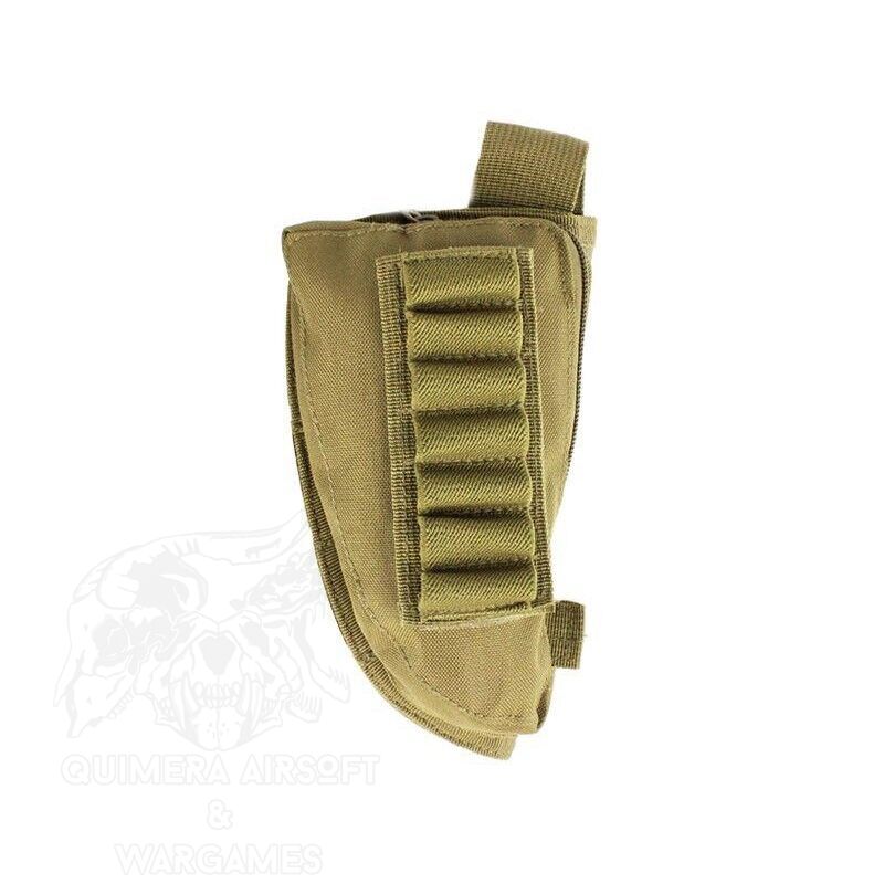 Carrillera con pouch y porta-cartuchos Big foot - Tan