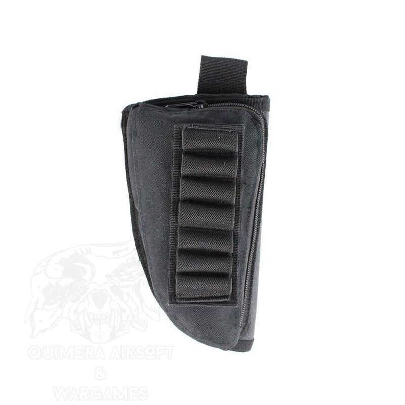 Carrillera con pouch y porta-cartuchos Big foot - Negro