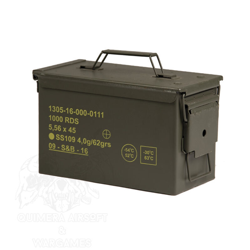 Caja munición metálica Cal.50/5.56 Surplus