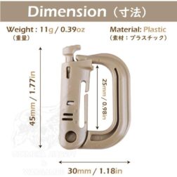 Fasterner PVC para molle - Imagen 6