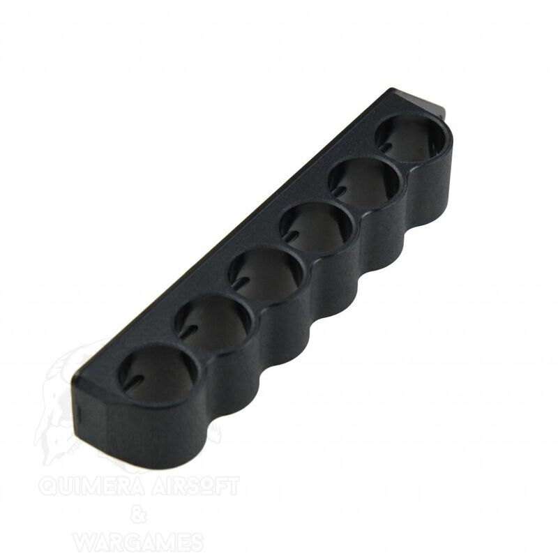 Porta cartuchos rigido para escopeta 6rds Cyma - Negro