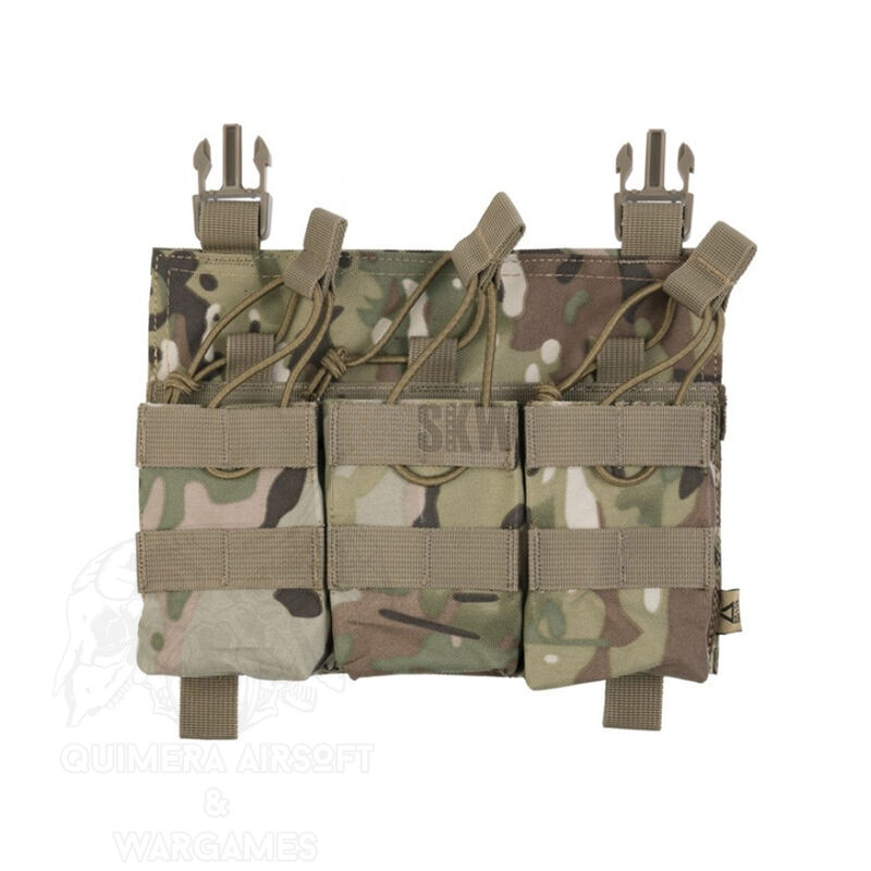 panel con clips para 3 cargadores M4,AK y G36 Delta Tactics - Multicam