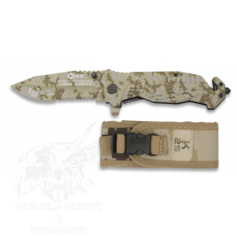 Navaja FOS Asistida H9cm Camo Coyote - K25
