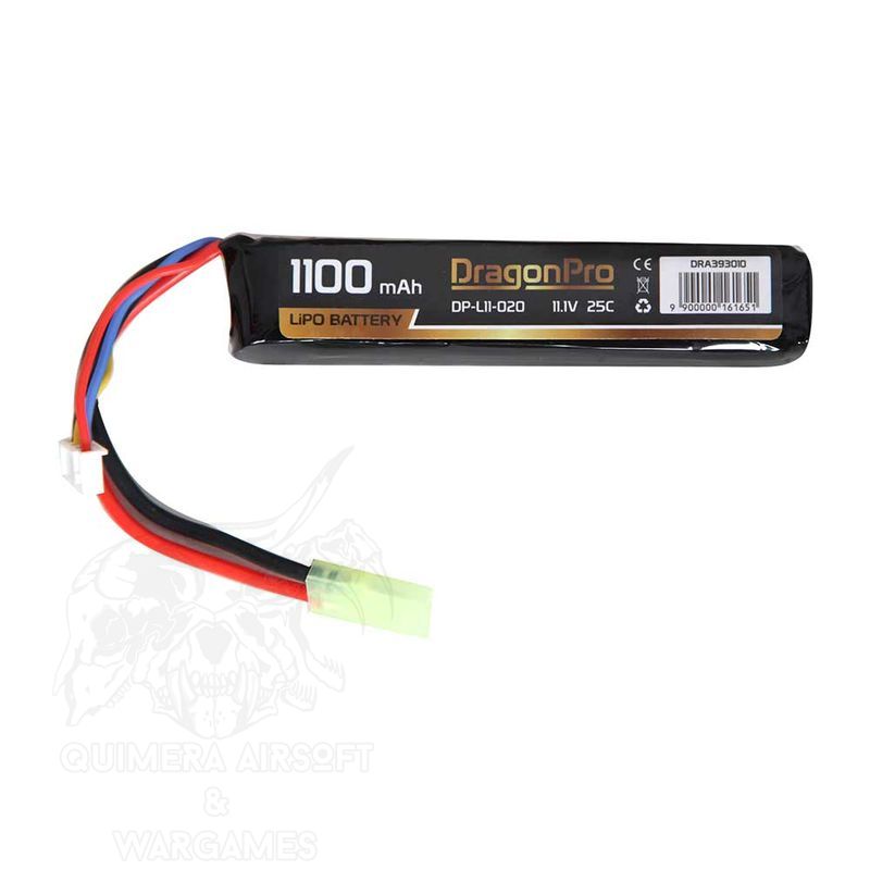 Bateria Lipo para Tubo de M4 11,1V 1100mAh 25c Tamiya DragonPro