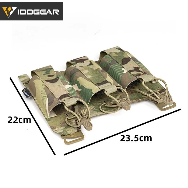 Alternative view of Pouch triple M4 tipo FERRO TEAR IDOGEAR - Multicam