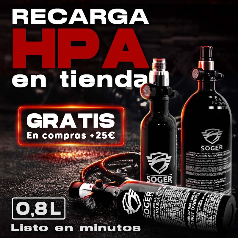 Recarga de Botella de HPA 0.8L