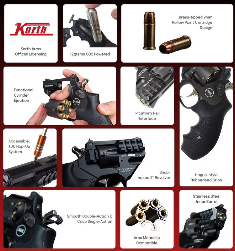 Revolver Korth Sky Marshal Co2 - Ares/RWA - Imagen 7