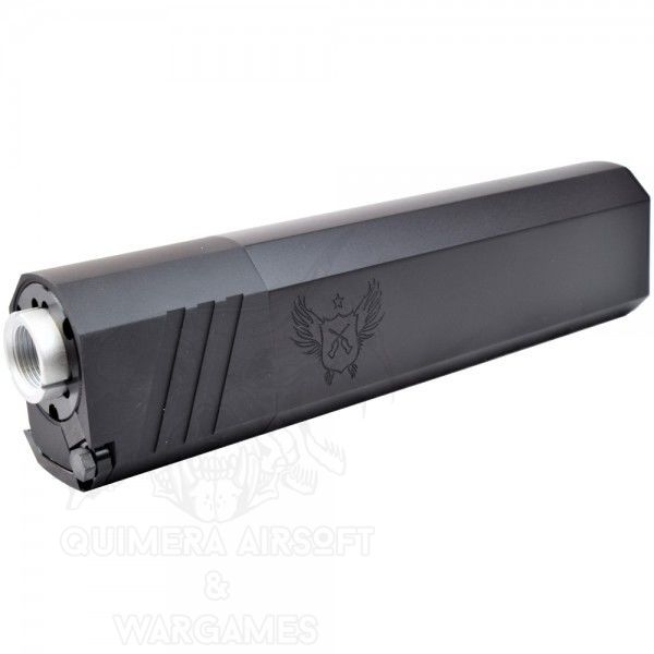 Alternative view of Silenciador 210mm octogonal tipo Osprey CCW 14mm - DF Tactical - Negro