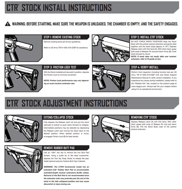 Culata CTR Carbine Stock Mil Spec Magpul - Imagen 7