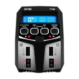 Alternative view of Cargador Balanceador de Baterias Lipo/Life/Li Ion T100 DOU 2-4s 2X50W 240V - SkyRC
