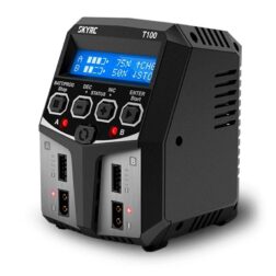 Cargador Balanceador de Baterias Lipo/Life/Li Ion T100 DOU 2-4s 2X50W 240V - SkyRC