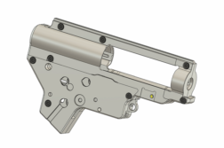 Alternative view of Carcasa Gearbox Split CNC V2 QSC 8mm M4 Standard Retro Arms