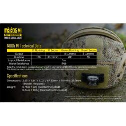 Luz de posicion Verde/IR NU05 Recargable por USB Nitecore - Military Edition - Imagen 9