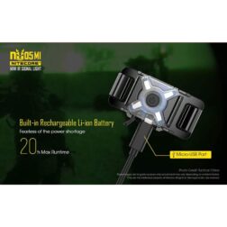 Luz de posicion Verde/IR NU05 Recargable por USB Nitecore - Military Edition - Imagen 11