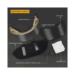 Visera Abatible para casco y 2 lentes WOSport - - Imagen 4