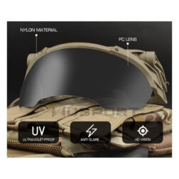 Visera Abatible para casco y 2 lentes WOSport - - Imagen 6