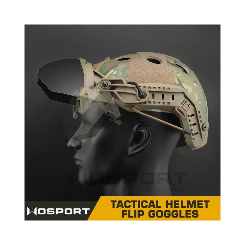 Visera Abatible para casco y 2 lentes WOSport - - Imagen 3