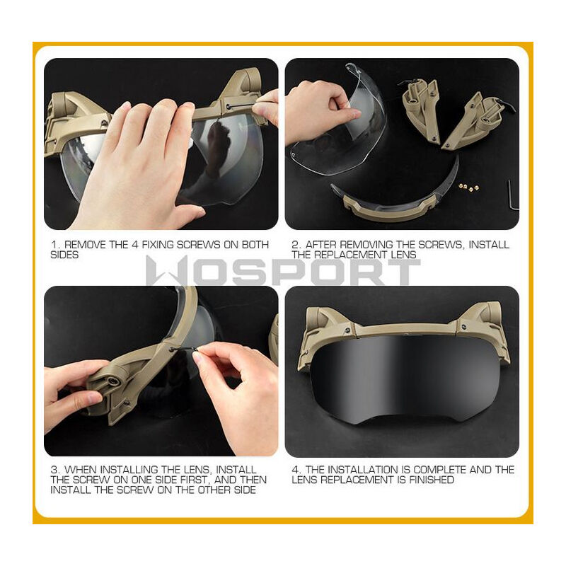 Visera Abatible para casco y 2 lentes WOSport - - Imagen 8