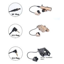 Switch Remoto UT Hot Button para Rail Picatinny Conector 2.5mm WADSN - Imagen 3