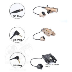Switch Remoto UT Hot Button para Rail Picatinny Conector SF WADSN - Imagen 3