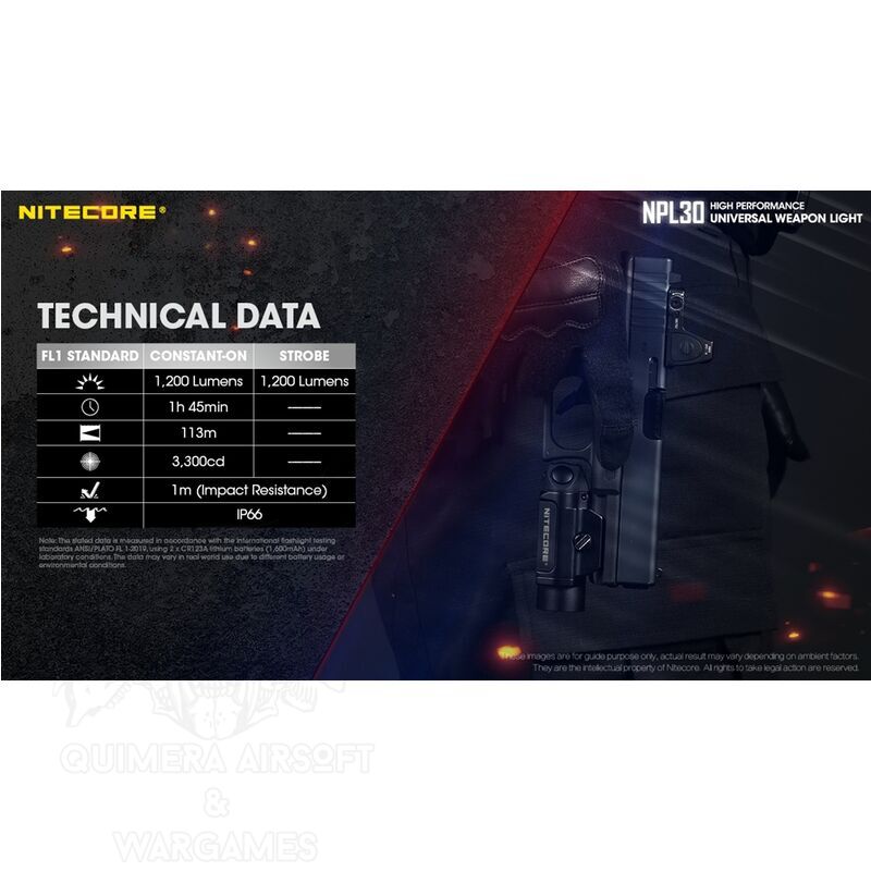 NPL30 Pistol Light 1200lm mas Strobo - Nitecore - Imagen 10