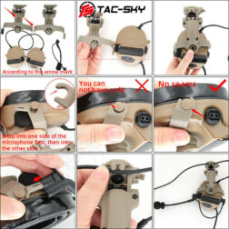 ARC New Helmet Mount Adapter Picatinny Rail para COMTA  TAC-SKY - Imagen 11