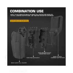Adapter Base Quick Release Buckle para tipo Safariland Wosport - - Imagen 3