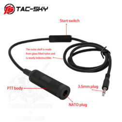 Cable adaptador de NATO TP-120 (Auriculares tipo COMTA) a Jack de 3.5mm - Imagen 3