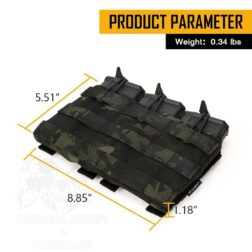 Triple Open Top M4 Mag Pouch Idogear - - Imagen 3