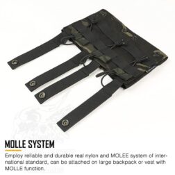 Triple Open Top M4 Mag Pouch Idogear - - Imagen 5