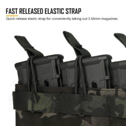 Triple Open Top M4 Mag Pouch Idogear - - Imagen 4