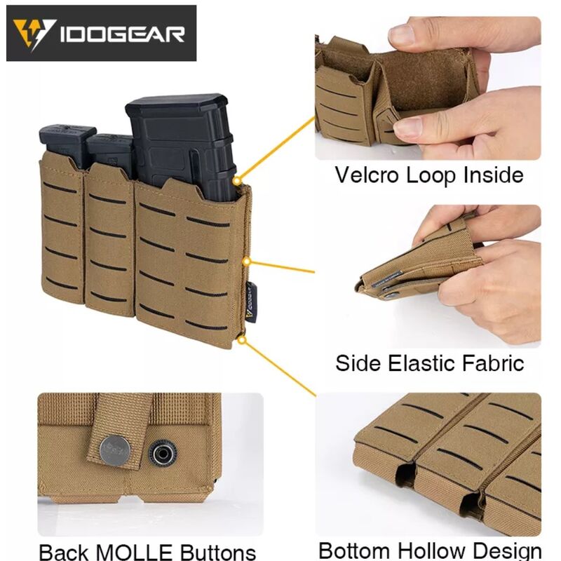 LSR Combined Triple Mag Pouch Idogear - - Imagen 22