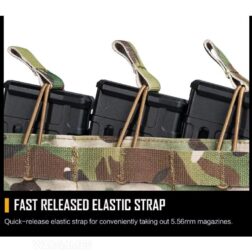Triple Open Top M4 Mag Pouch Idogear - - Imagen 15