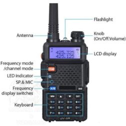 Baofeng UV-5R PTT Full Set - Negro - Imagen 5