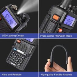 Baofeng UV-5R PTT Full Set - Negro - Imagen 8