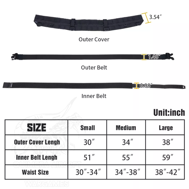 Tactical Battle Molle Belt Triple Idogear - Imagen 4