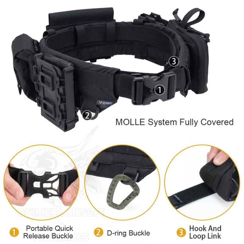 Tactical Battle Molle Belt Triple Idogear - Imagen 3
