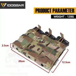 Triple Open Top M4 Mag Pouch Mod.2 Idogear - - Imagen 4