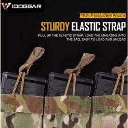 Triple Open Top M4 Mag Pouch Mod.2 Idogear - - Imagen 6