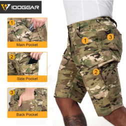 Pantalon Corto Tactico Cargo Idogear Multicam - Imagen 5