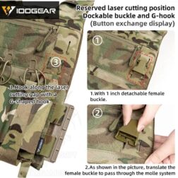 Chaleco Tactico Tipo Ferro Slickster COMBO Idogear - Imagen 8